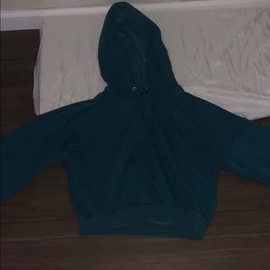 Blue cropped hoodie